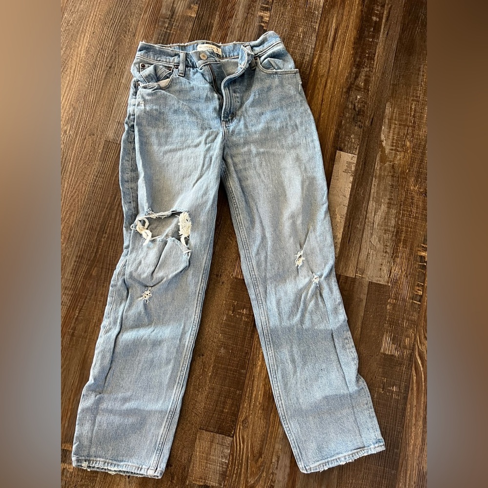 Abercrombie and Fitch 90s straight ultra high rise curve love size 28